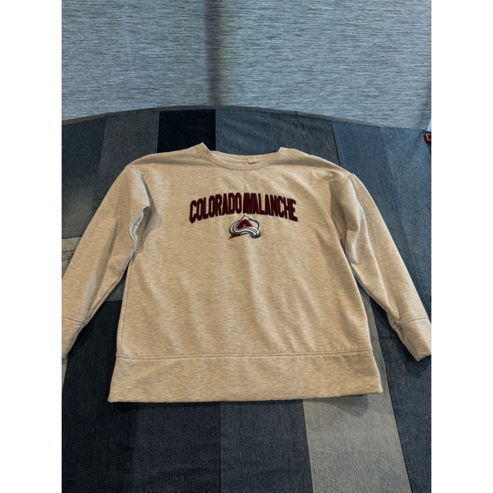 Concepts Sport NHL Colorado Avalanche Sweatshirt Gray Heather Mens Medium M